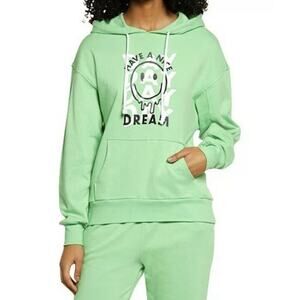 BP "Have A Nice Dream " green graphic hoodie with pocket women sizes XS A003125